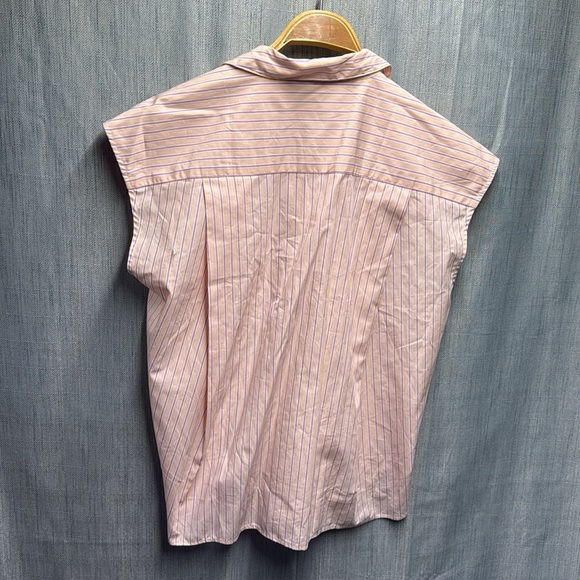 🚩 JXX Sleeveless Pink Striped Shirt size XS NWT - Picture 5 of 5